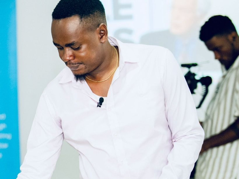 Peter Mkwawa presenting at an industry session