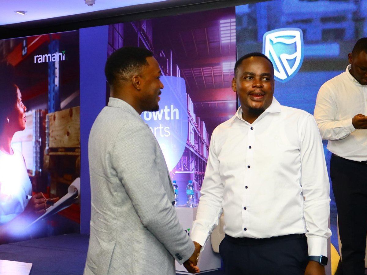 Peter Mkwawa closing a bank partnership at an industry event